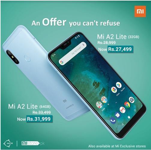 Hailing Discounts on Mi A2 Lite at Mistore.pk and Mi Exclusive Stores