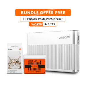 Xiaomi Portable Photo Printer 1S + Free Photo Printer Paper