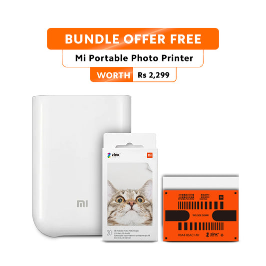 Mi Portable Photo Printer + Free Photo Printer Paper