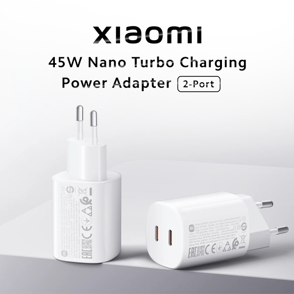 Xiaomi 45W Nano Turbo Charging Power Adapter (2-Port)