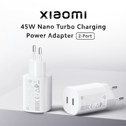 Xiaomi 45W Nano Turbo Charging Power Adapter (2-Port)