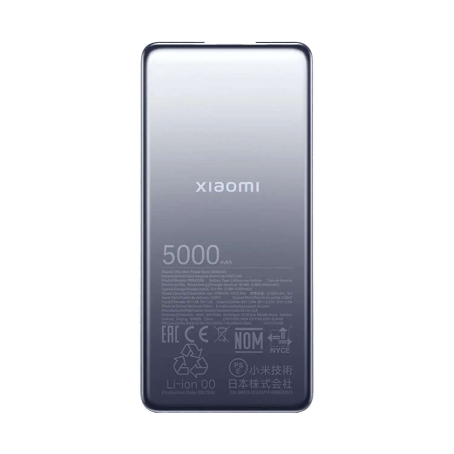 Xiaomi ultra slim power bank 5000mah 1
