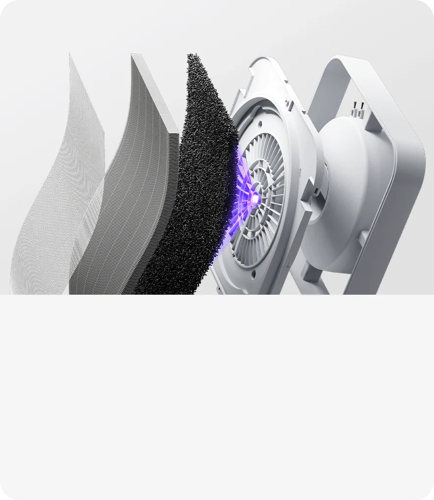 Five-layer composite purification system