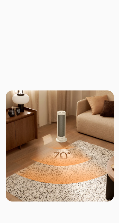 70° wide angle for extensive coverage