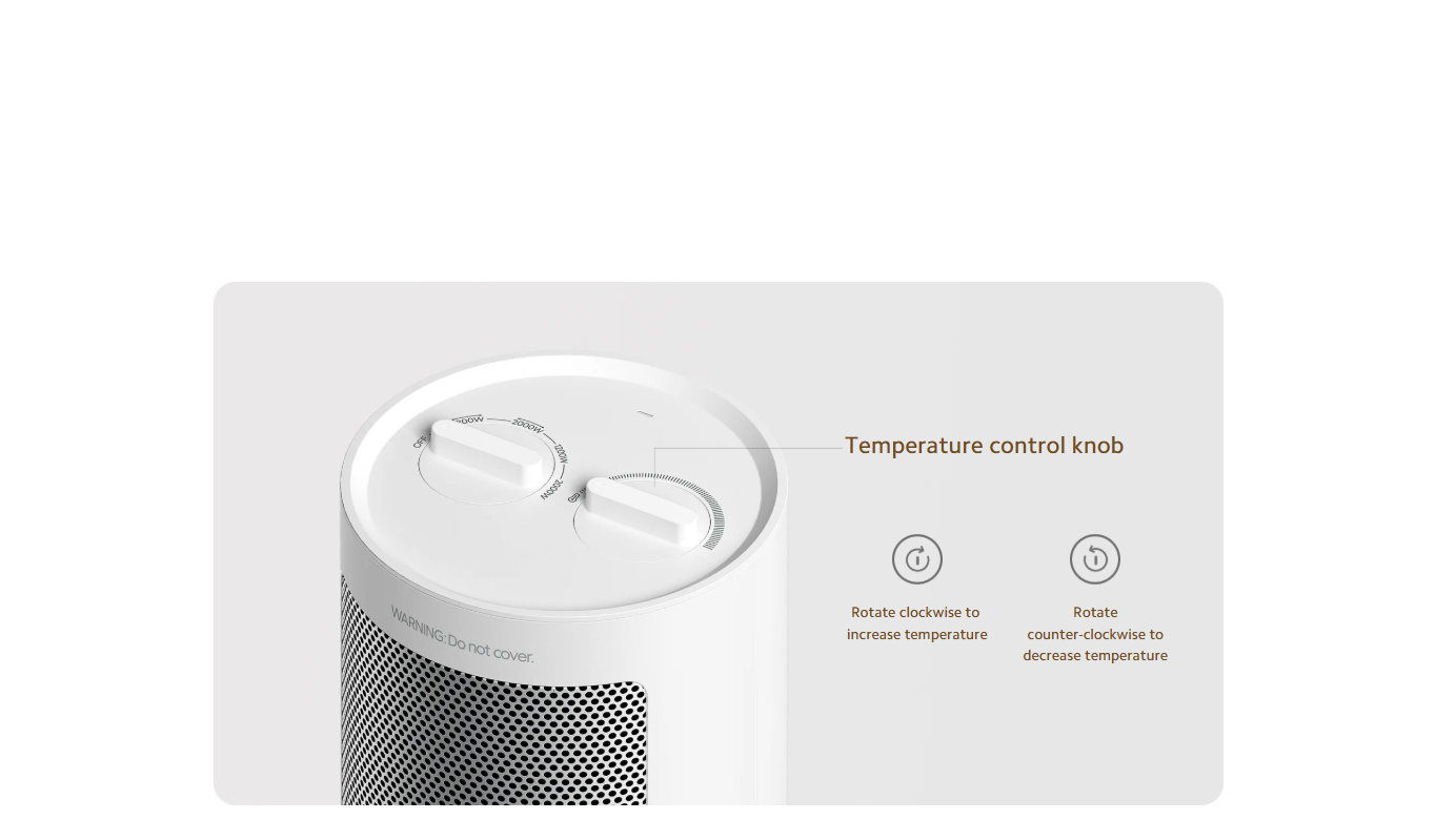 Dual knob design for temperature and power control<br>
Set your ideal temperature