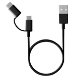 Mi 2-in-1 USB Cable (Micro USB to Type C) 100 cm - MiStore.pk